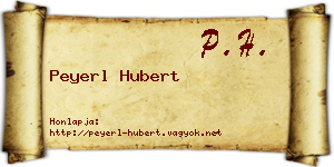 Peyerl Hubert névjegykártya